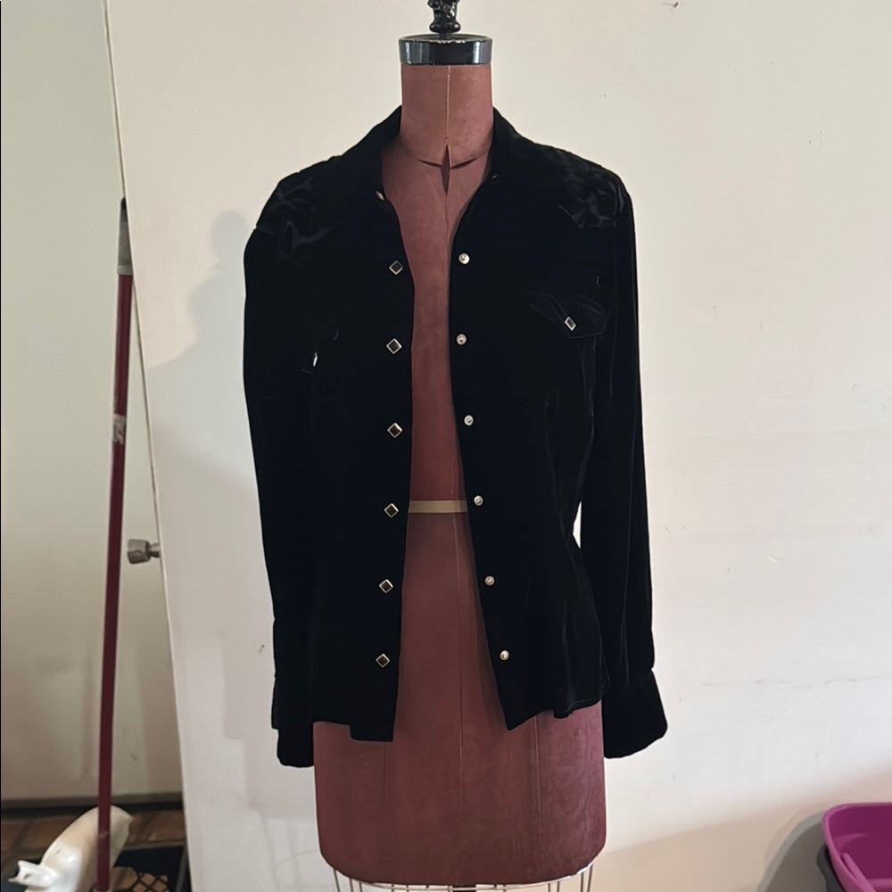 Elegant Black Velvet Jacket